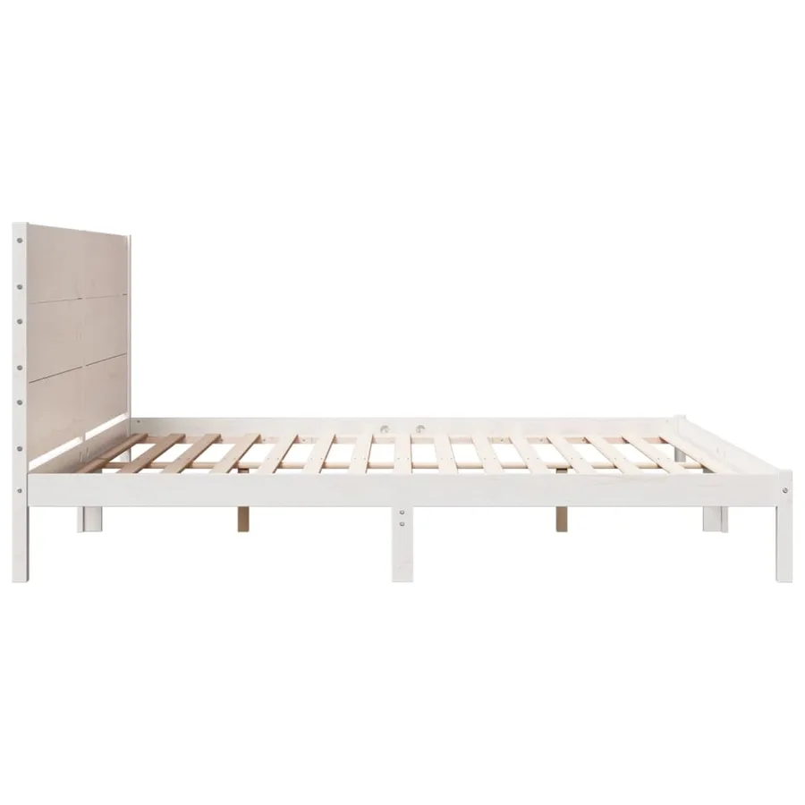 Cadre de lit extra long sans matelas 200x210 cm bois massif - 5
