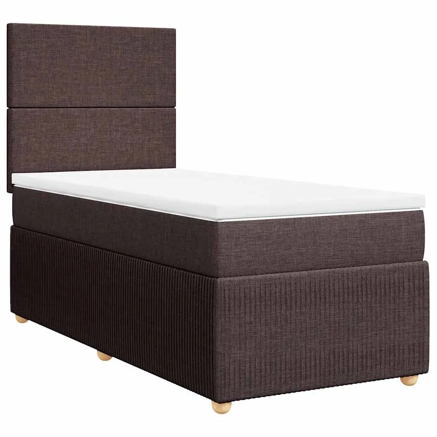 Sommier à lattes de lit avec matelas Marron foncé 90x200 cm - 3