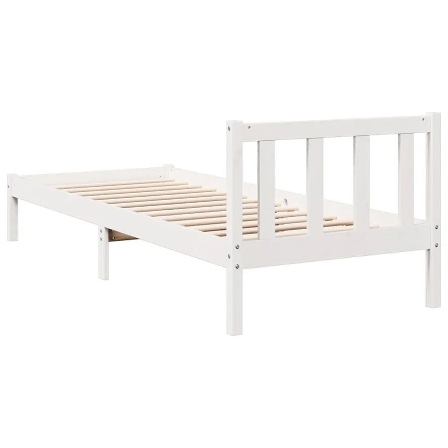Cadre de lit extra long sans matelas 100x220 cm bois massif pin - 5
