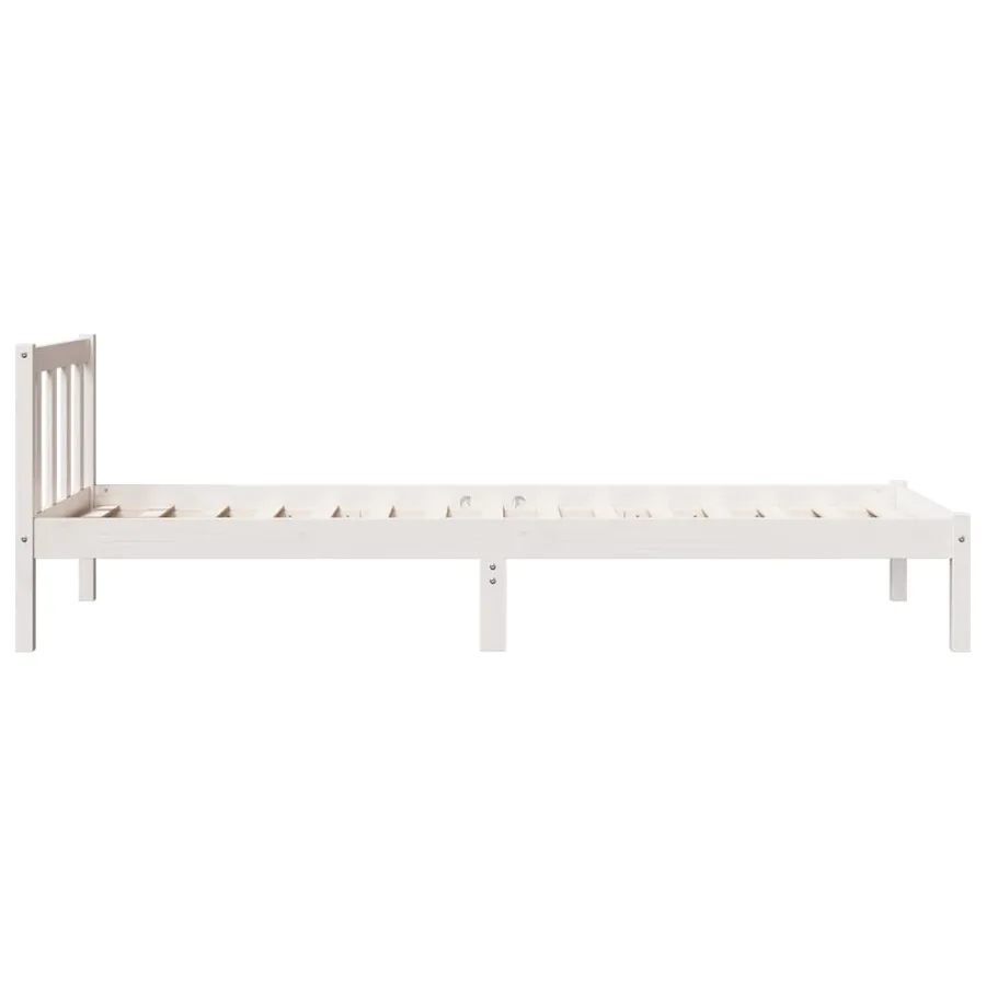 Cadre de lit extra long sans matelas 100x220 cm bois massif pin - 6