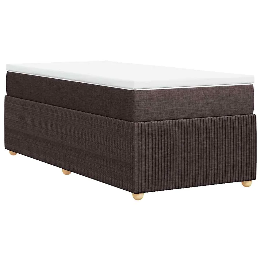 Sommier à lattes de lit avec matelas Marron foncé 90x200 cm - 6