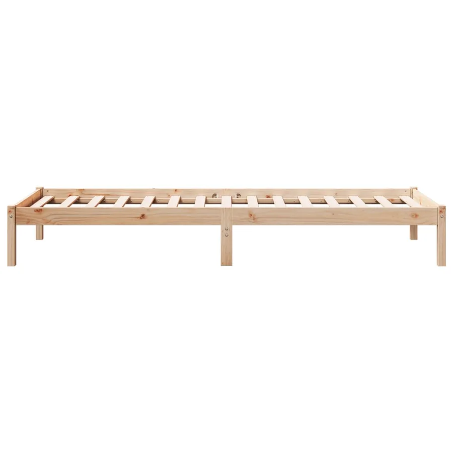 Cadre de lit extra long sans matelas 100x220 cm bois massif pin - 5