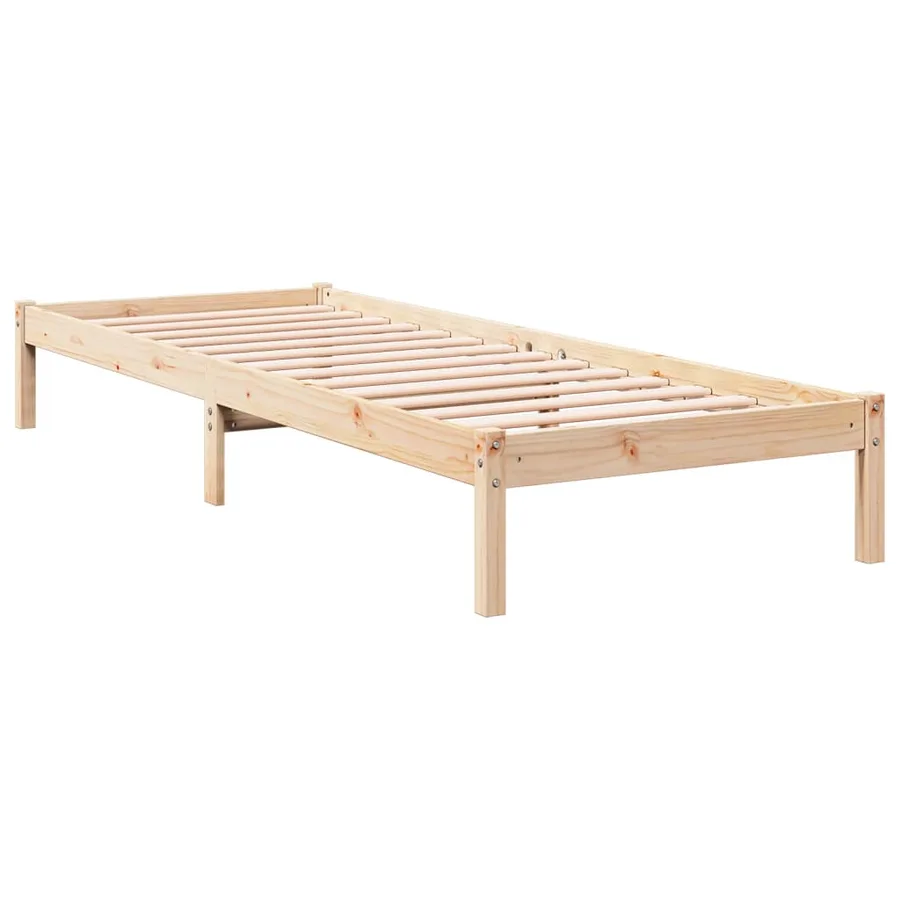 Cadre de lit extra long sans matelas 100x220 cm bois massif pin - 6