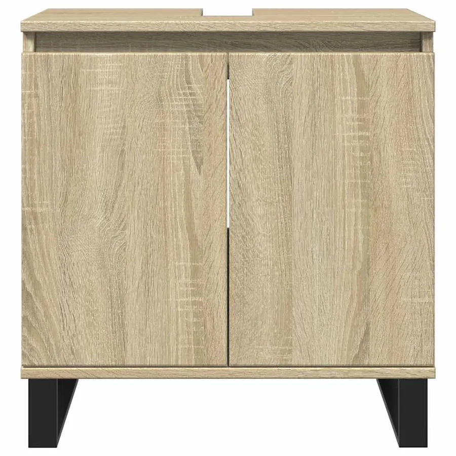 Armoire de bain chêne sonoma 58x33x60 cm bois d'ingénierie - 3