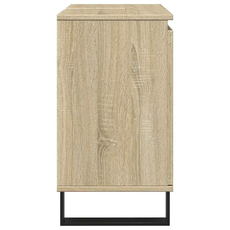 Armoire de bain chêne sonoma 58x33x60 cm bois d'ingénierie - 4
