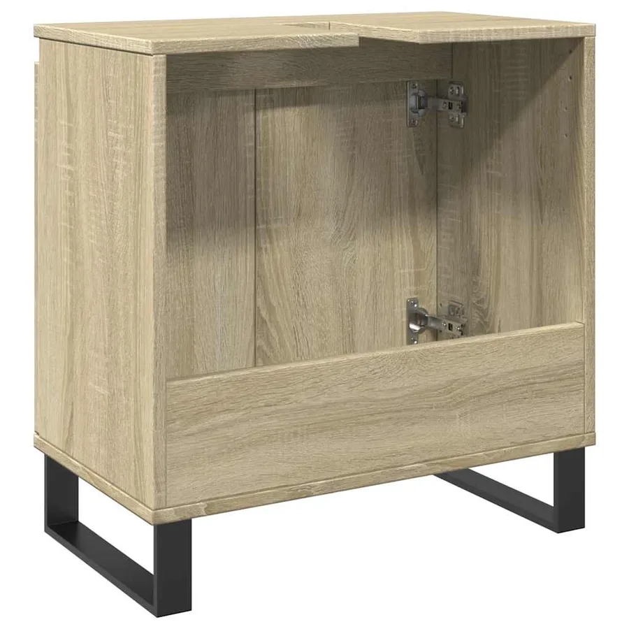 Armoire de bain chêne sonoma 58x33x60 cm bois d'ingénierie - 5