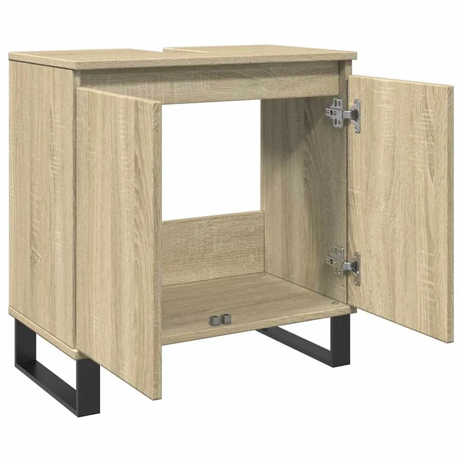 Armoire de bain chêne sonoma 58x33x60 cm bois d'ingénierie - 7