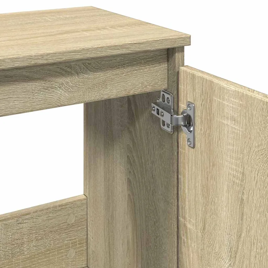 Armoire de bain chêne sonoma 58x33x60 cm bois d'ingénierie - 8