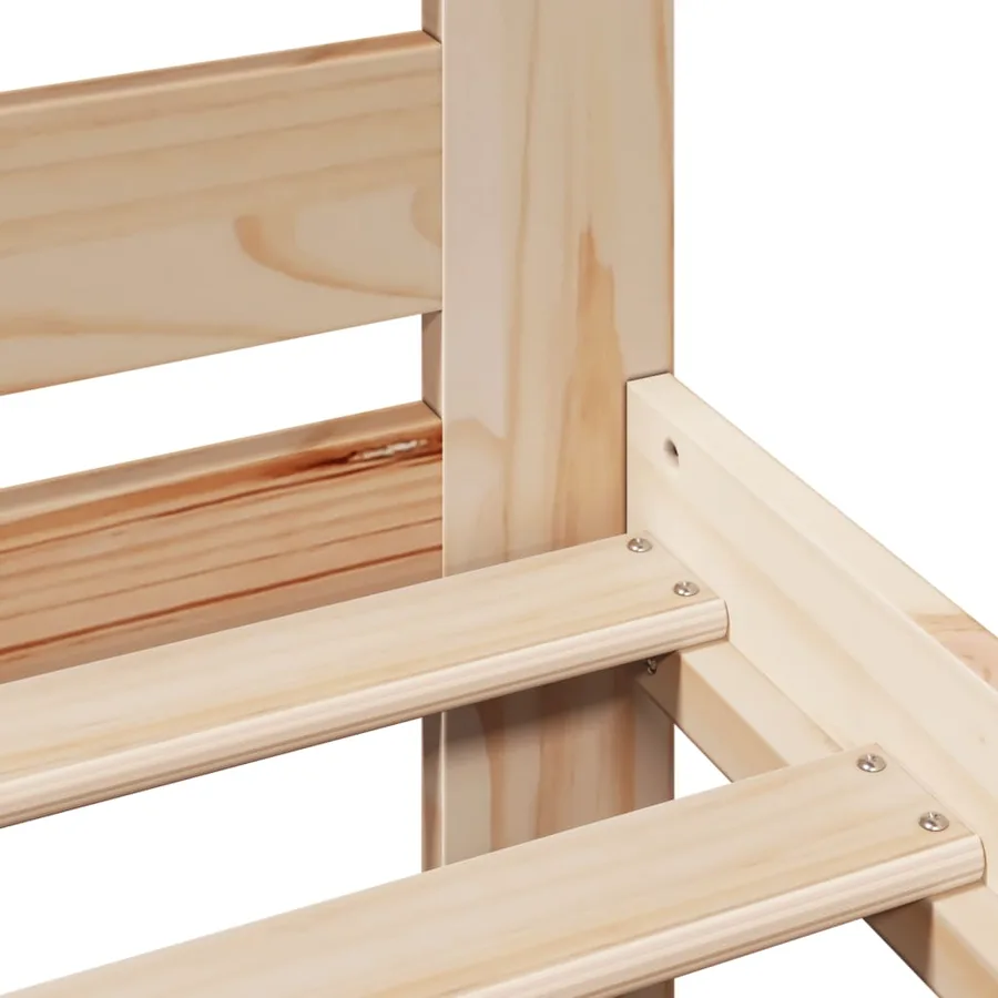 Cadre de lit sans matelas 120x200 cm bois de pin massif - 7
