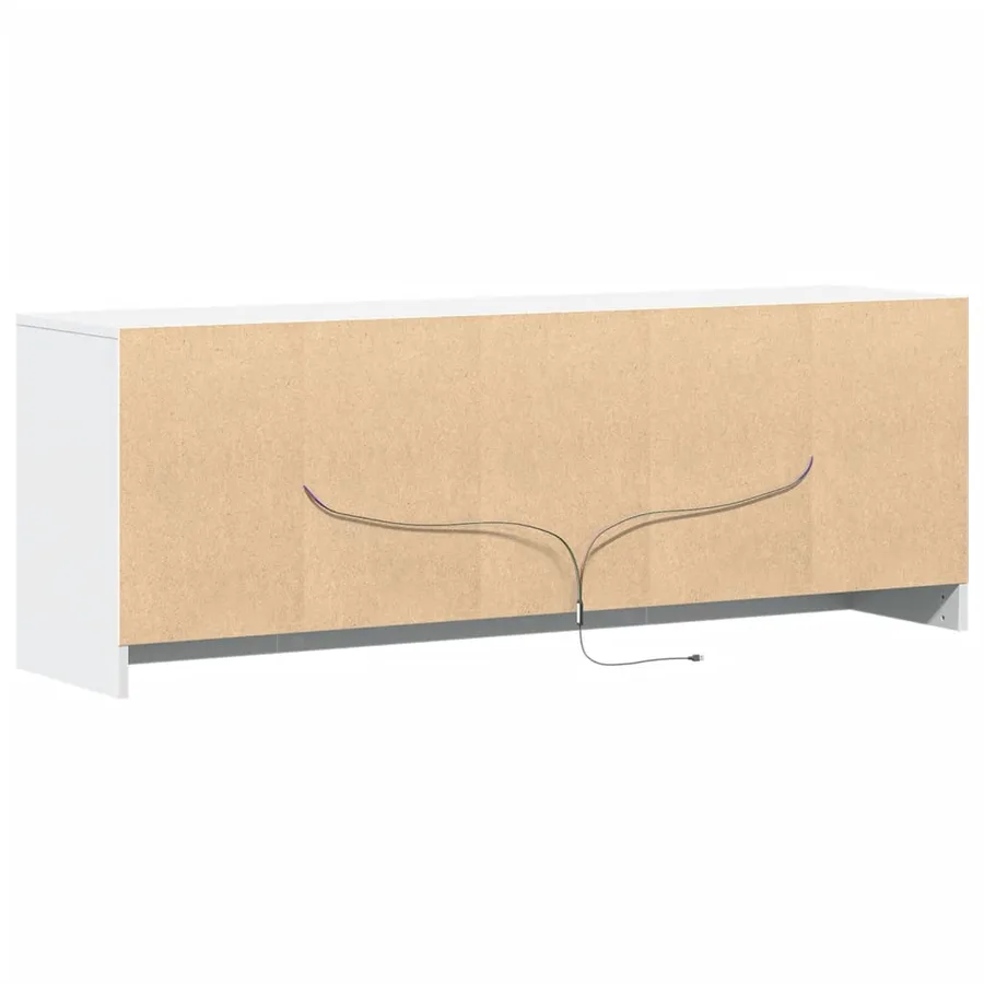 Meuble TV avec LED blanc 139,5x34x50 cm bois d'ingénierie - 8