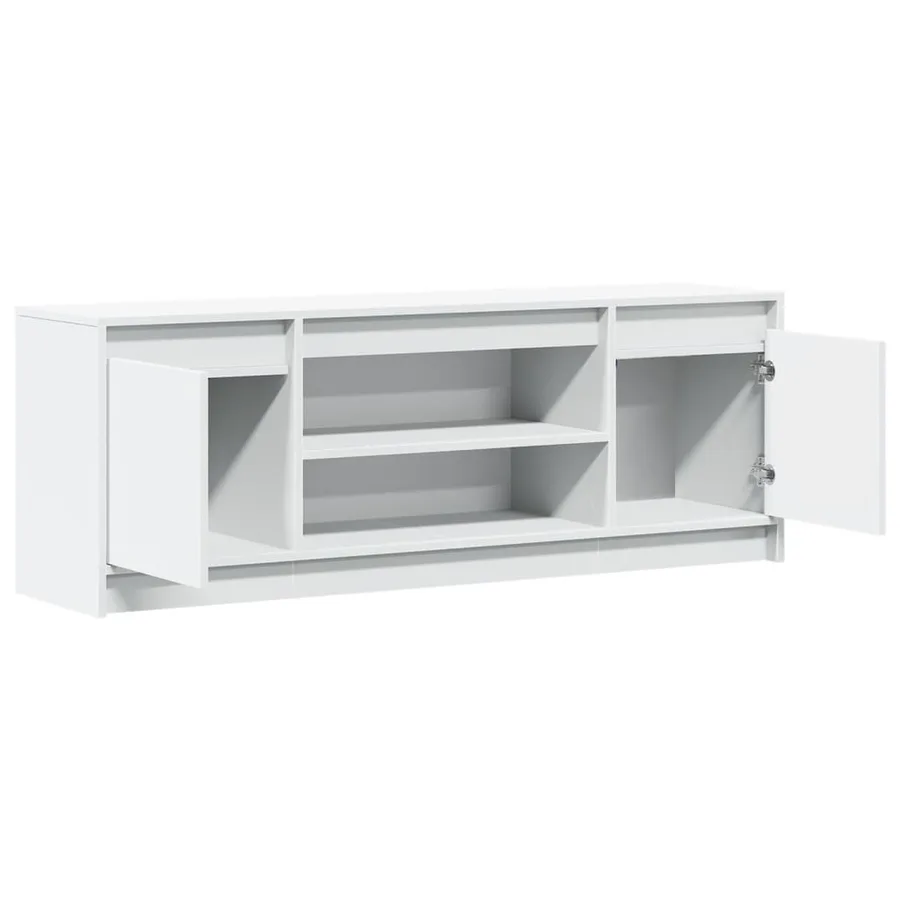 Meuble TV avec LED blanc 139,5x34x50 cm bois d'ingénierie - 9