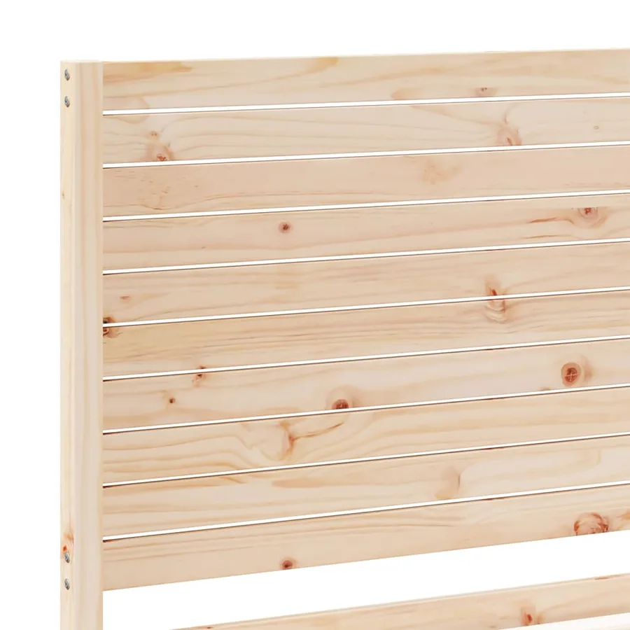 Cadre de lit extra long sans matelas 160x220 cm bois massif - 7