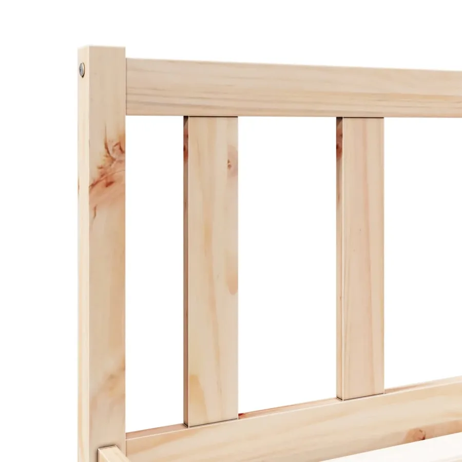 Cadre de lit extra long sans matelas 100x210 cm bois massif pin - 7