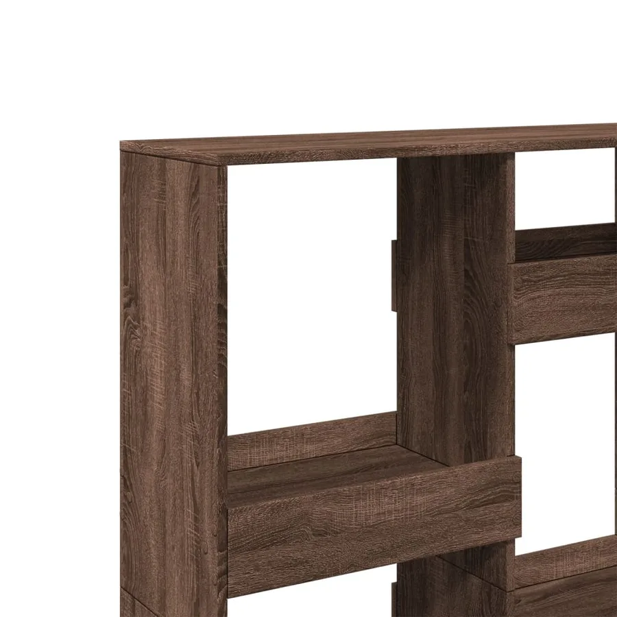 Cloison de séparation chêne marron 100x33x135cm bois ingénierie - 7