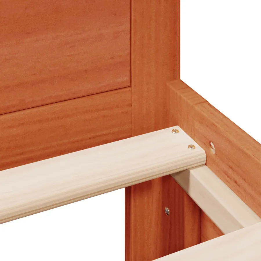 Cadre de lit sans matelas avec tête de lit 180x200 cm bois pin - 11