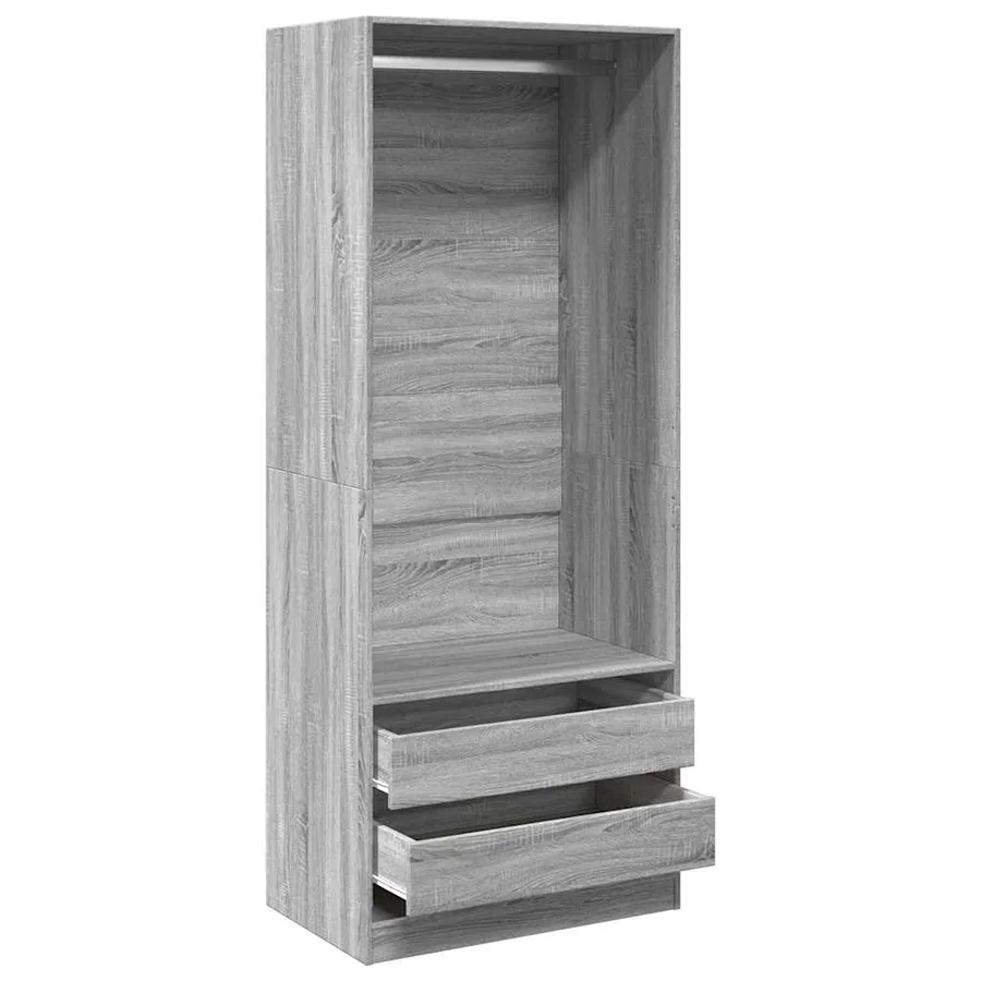 Garde-robe sonoma gris 80x50x200 cm bois d'ingénierie - 5