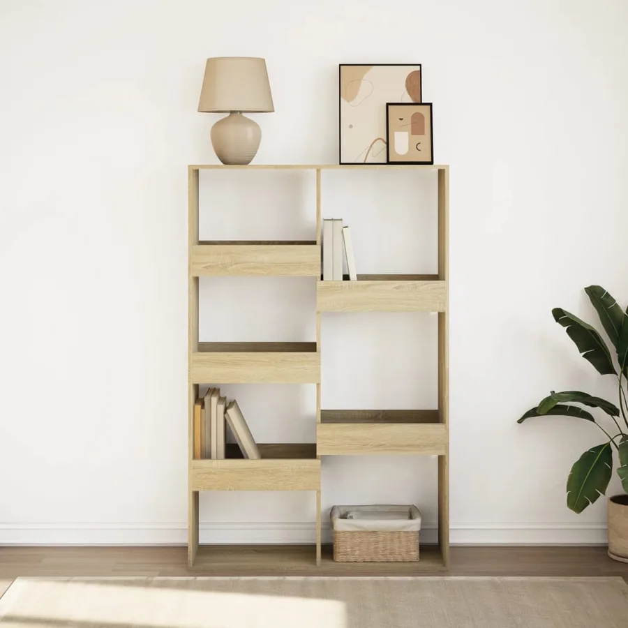 Bibliothèque chêne sonoma 100x33x155,5 cm bois d'ingénierie - 3
