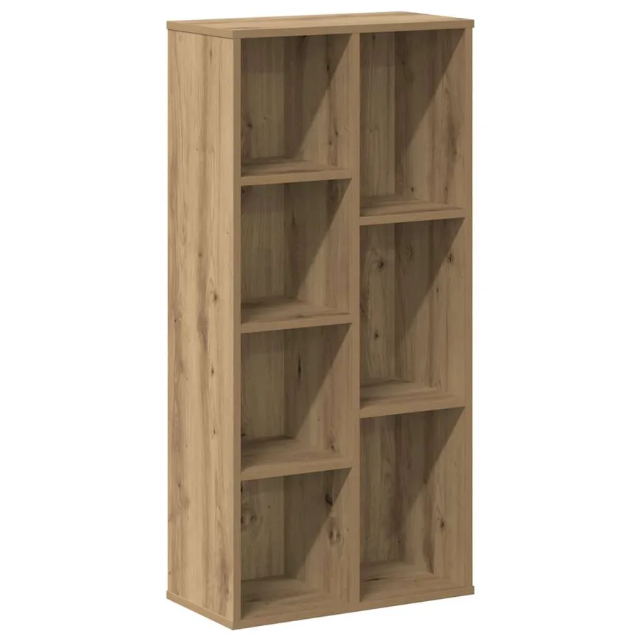Bibliothèque chêne artisanal 50x25x105 cm bois d'ingénierie - 2