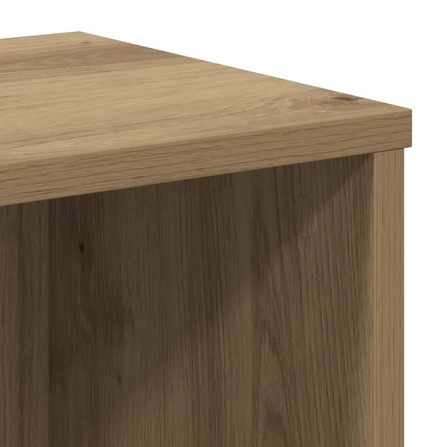 Bibliothèque chêne artisanal 50x25x105 cm bois d'ingénierie - 8