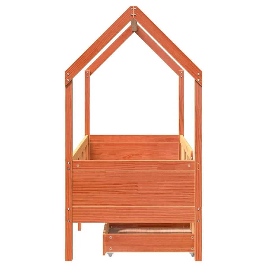 Cadre de lit enfant avec tiroirs sans matelas 80x170 cm bois - 7
