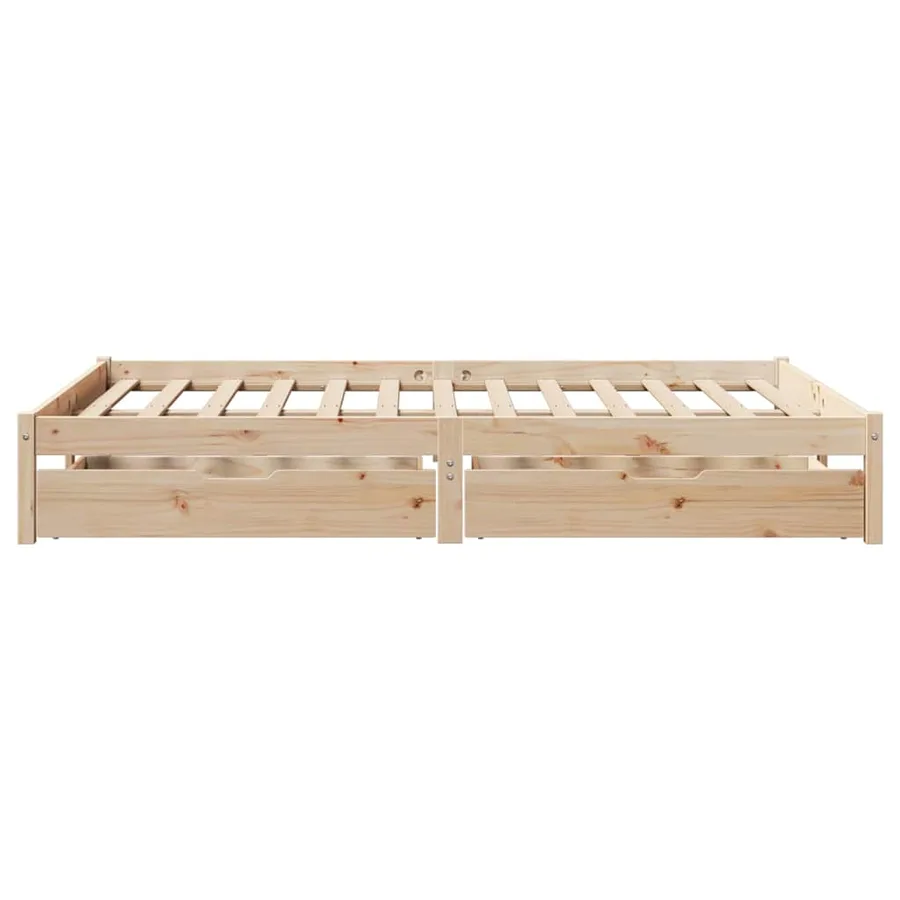 Cadre de lit sans matelas 140x190 cm bois de pin massif - 5