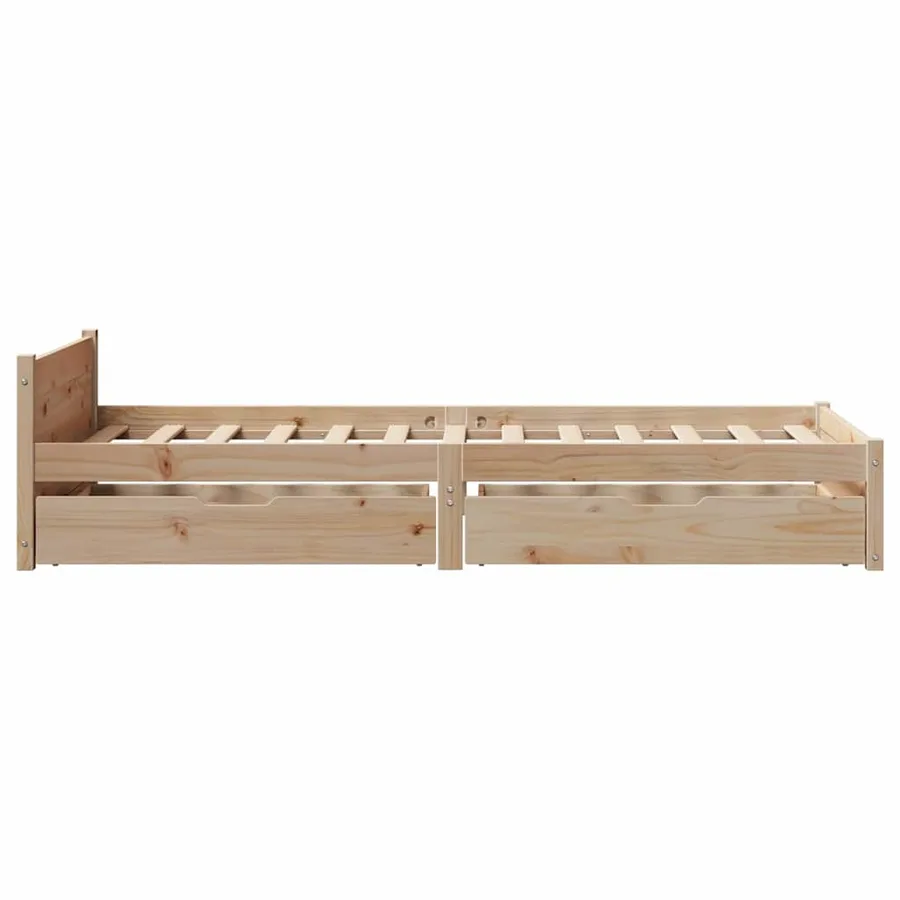 Cadre de lit sans matelas 90x190 cm bois de pin massif - 7