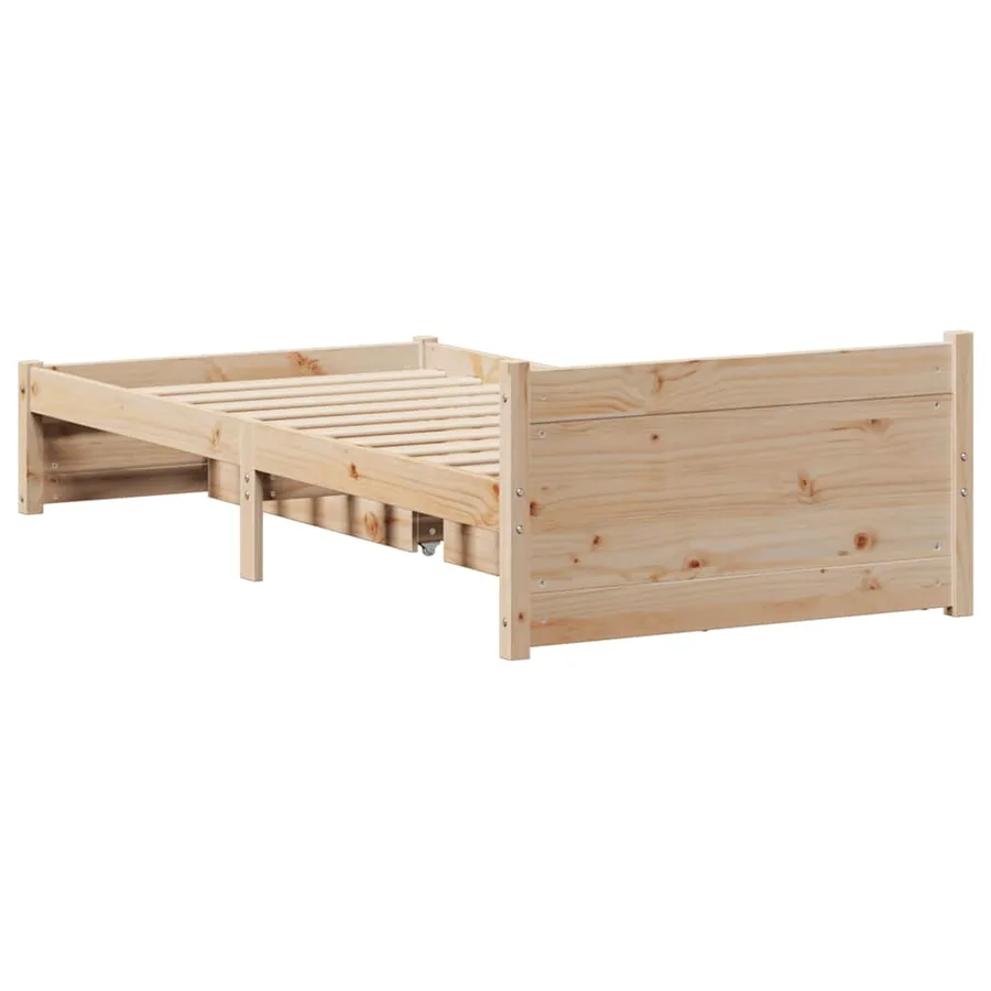 Cadre de lit sans matelas 90x190 cm bois de pin massif - 8