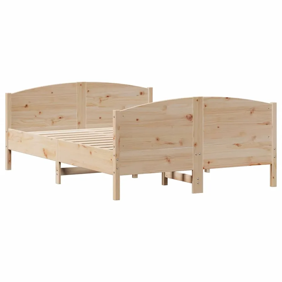 Cadre de lit sans matelas 120x190 cm bois de pin massif - 5