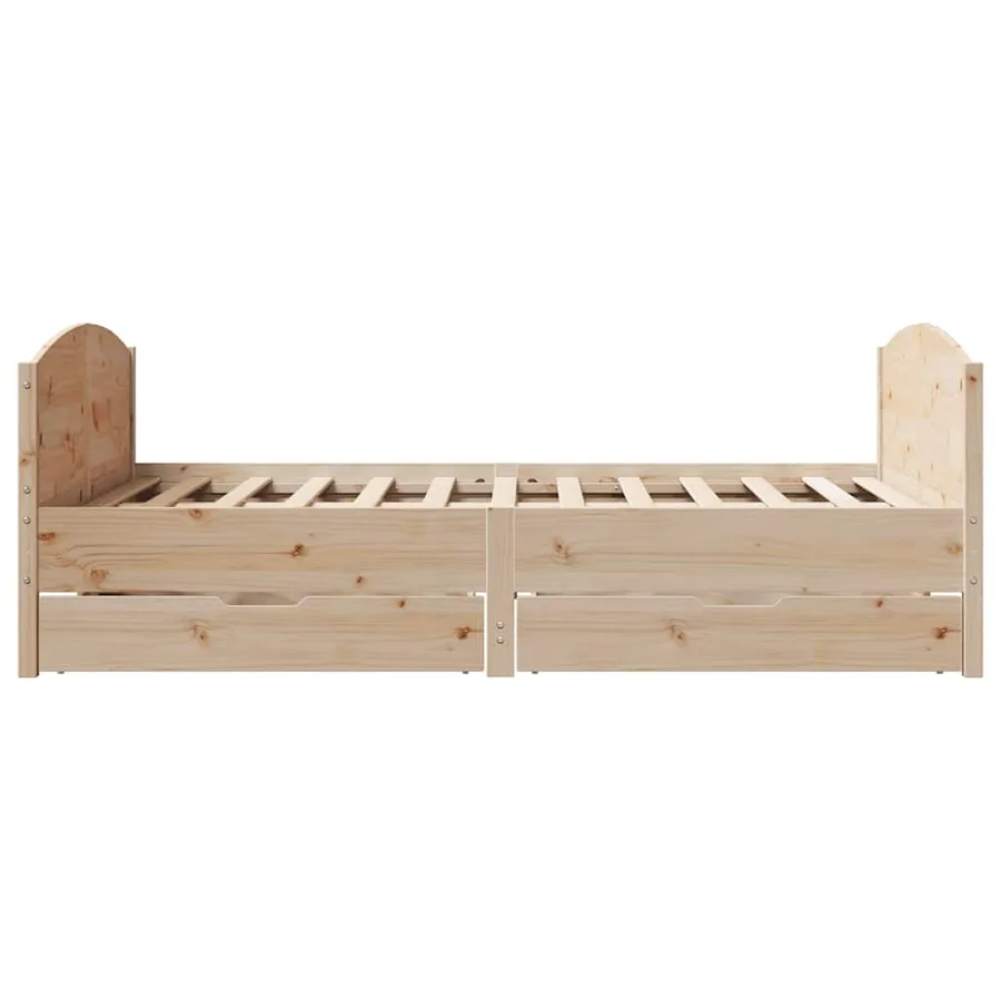 Cadre de lit sans matelas 120x190 cm bois de pin massif - 7
