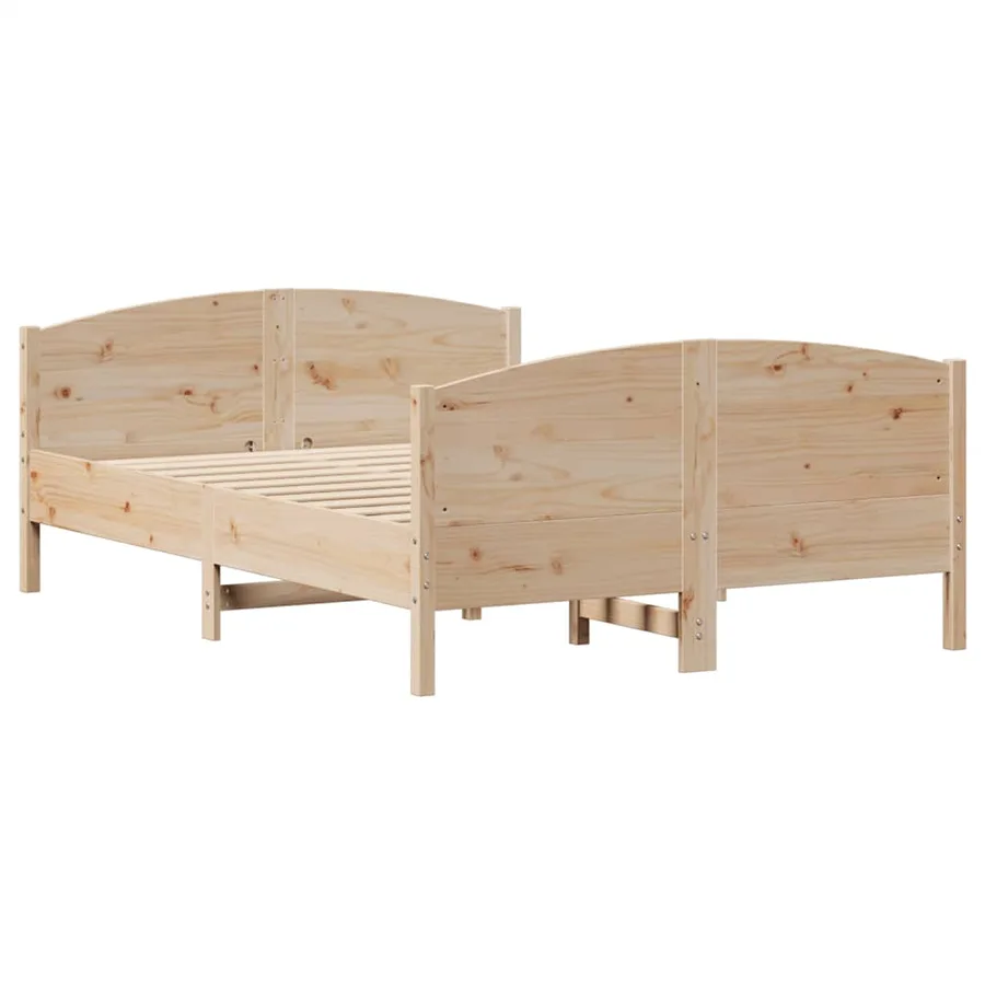 Cadre de lit sans matelas 120x190 cm bois de pin massif - 8