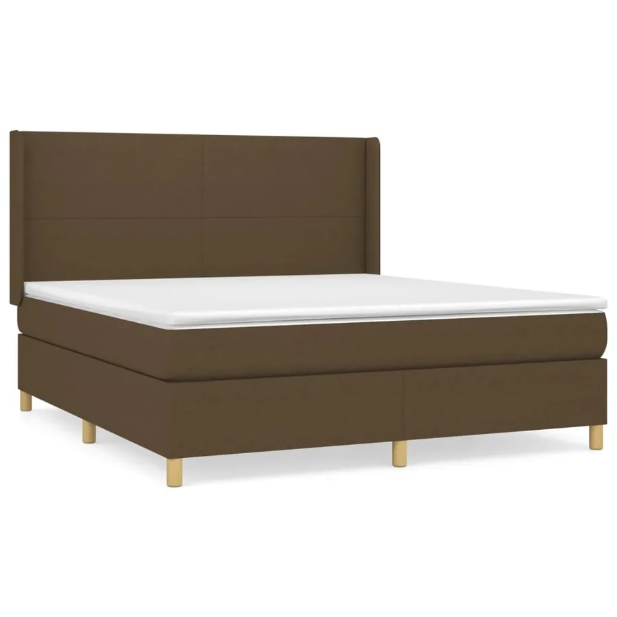 Sommier à lattes de lit avec matelas Marron foncé 180x200 cm - 2