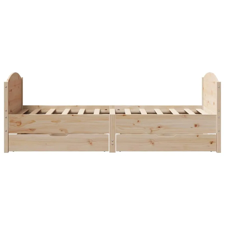 Cadre de lit sans matelas 90x190 cm bois de pin massif - 7