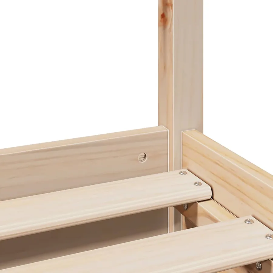 Cadre de lit sans matelas 75x190 cm bois de pin massif - 10