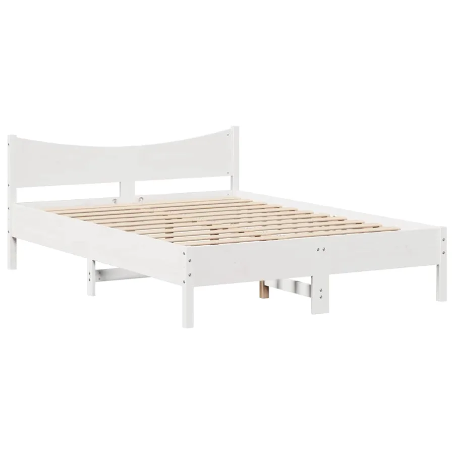 Cadre de lit avec tiroirs blanc 140x190 cm bois de pin massif - 5