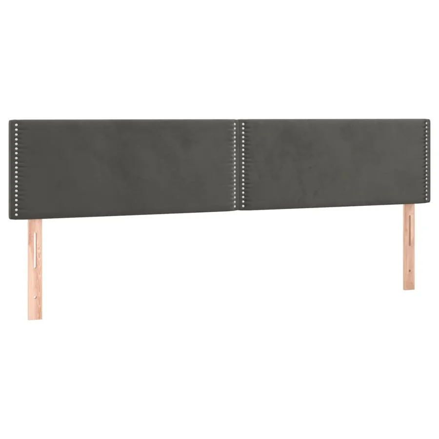 Sommier à lattes de lit et matelas Gris foncé 180x200cm Velours - 6