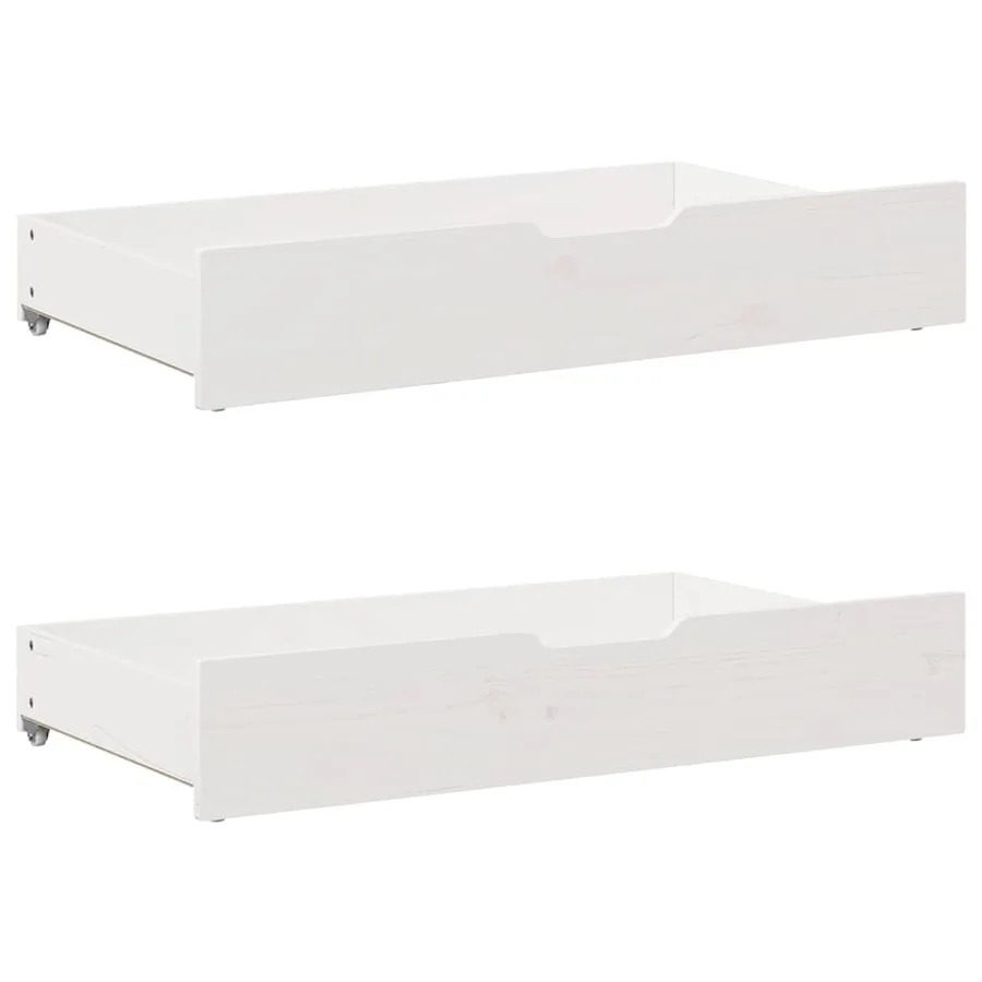 Cadre de lit sans matelas blanc 90x190 cm bois de pin massif - 8