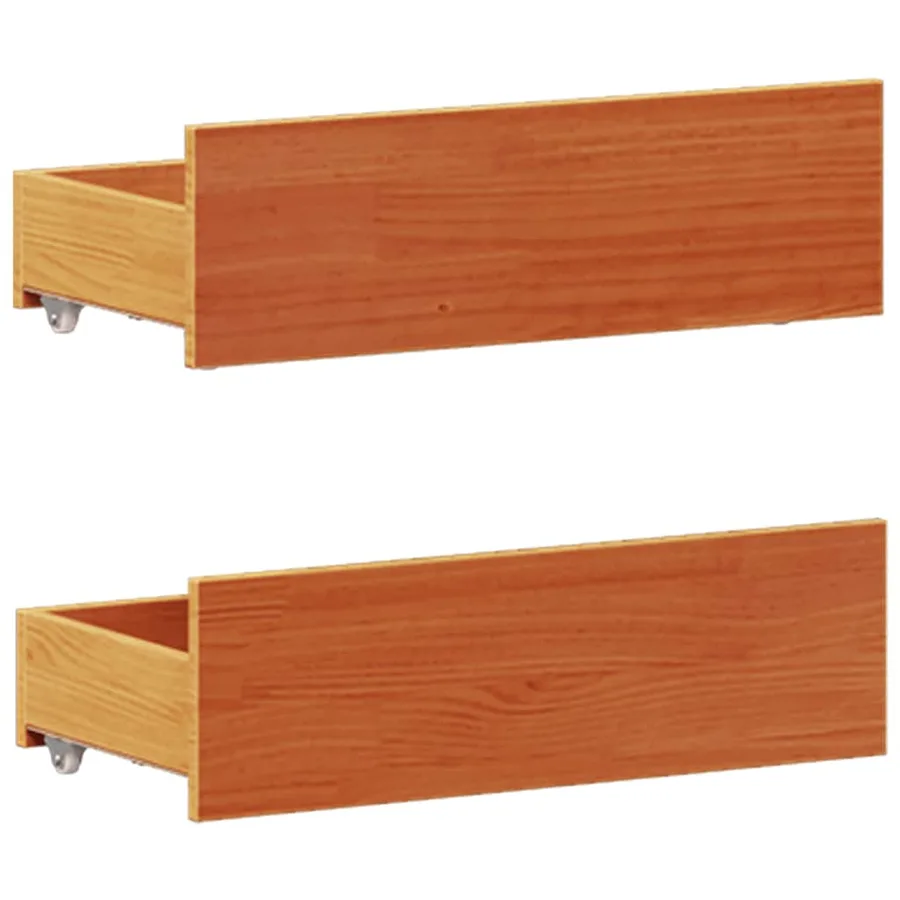 Cadre de lit sans matelas avec tête de lit brun cire 120x190 cm - 8