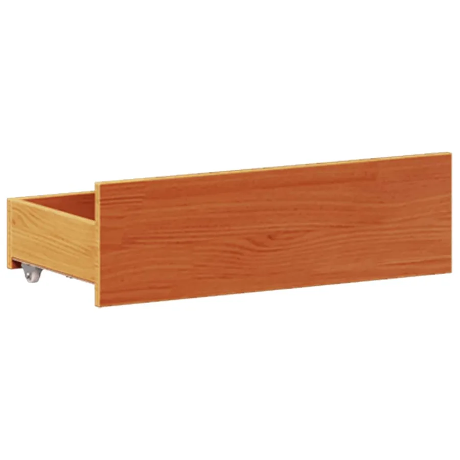 Cadre de lit sans matelas avec tête de lit brun cire 120x190 cm - 9