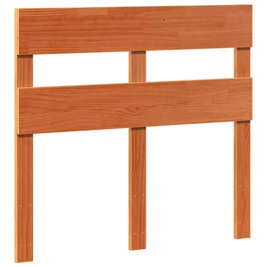 Cadre de lit sans matelas cire marron 100x200cm bois pin massif - 6