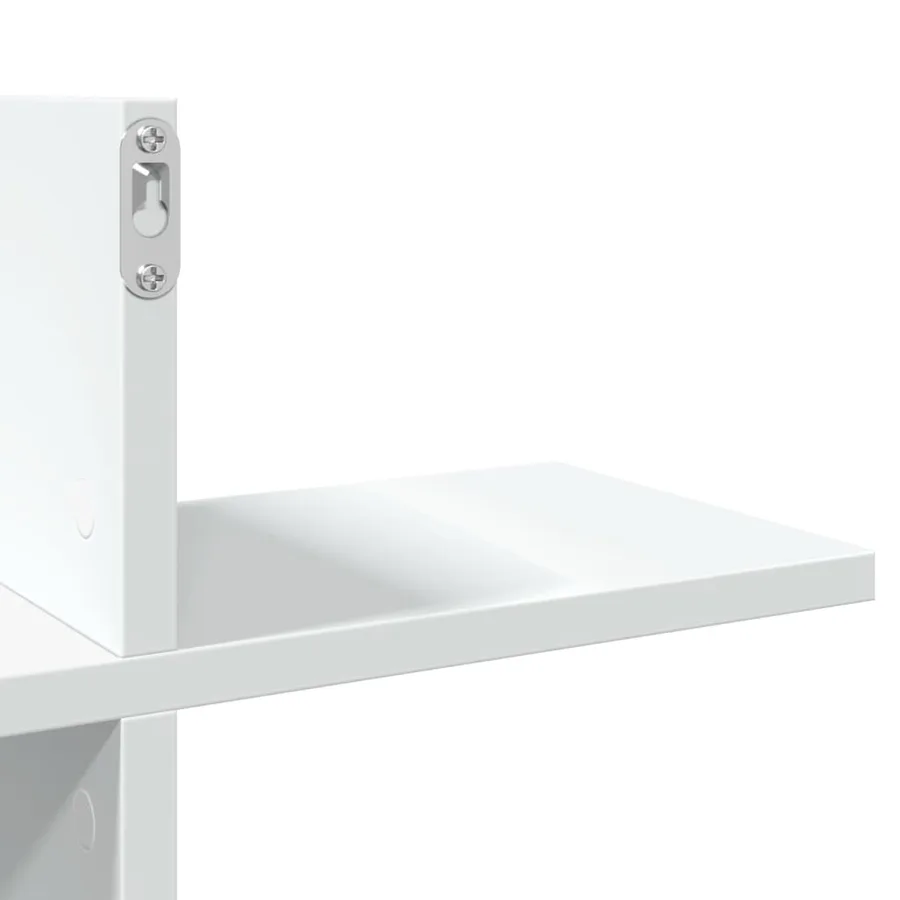 Étagère murale blanc 124,5x18x60,5 cm bois d'ingénierie - 8