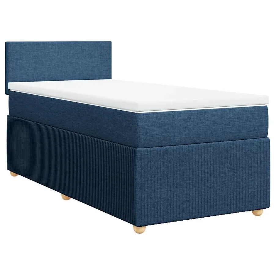 Sommier à lattes de lit avec matelas Bleu 80x200 cm Tissu - 3