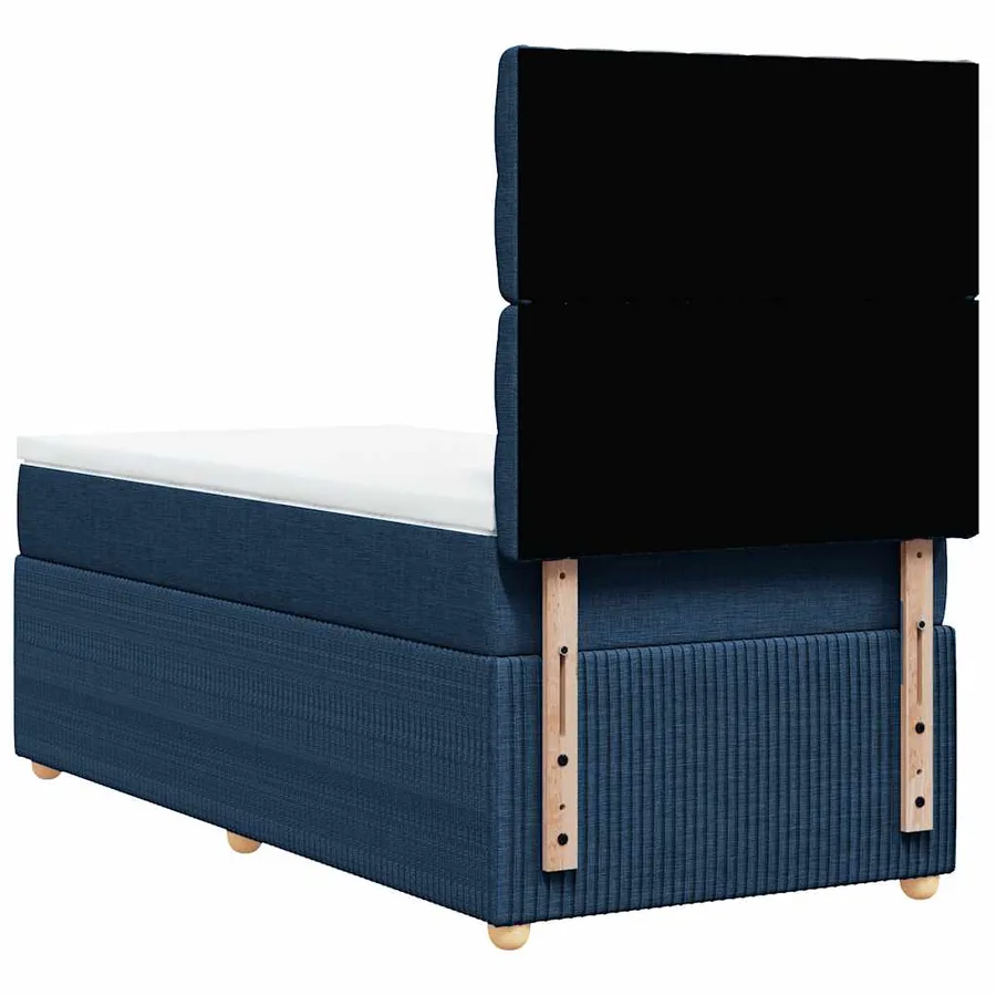 Sommier à lattes de lit avec matelas Bleu 80x200 cm Tissu - 6