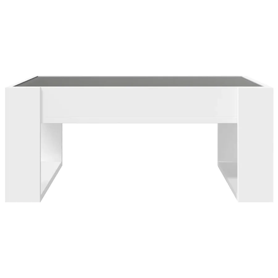 Table basse avec LED infini blanc 70x53x30 cm - 6