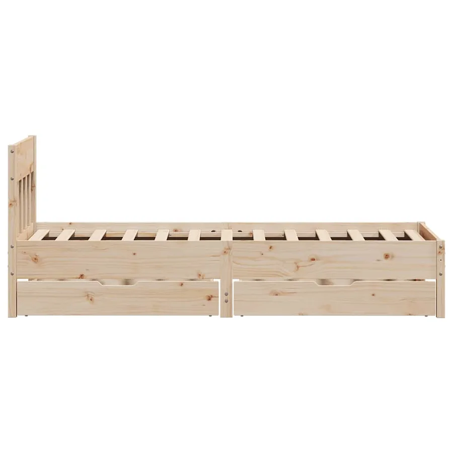 Cadre de lit sans matelas 90x200 cm bois de pin massif - 7
