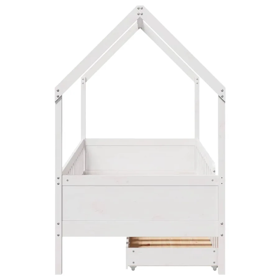 Cadre de lit enfants avec tiroirs sans matelas 80x200 cm bois - 7