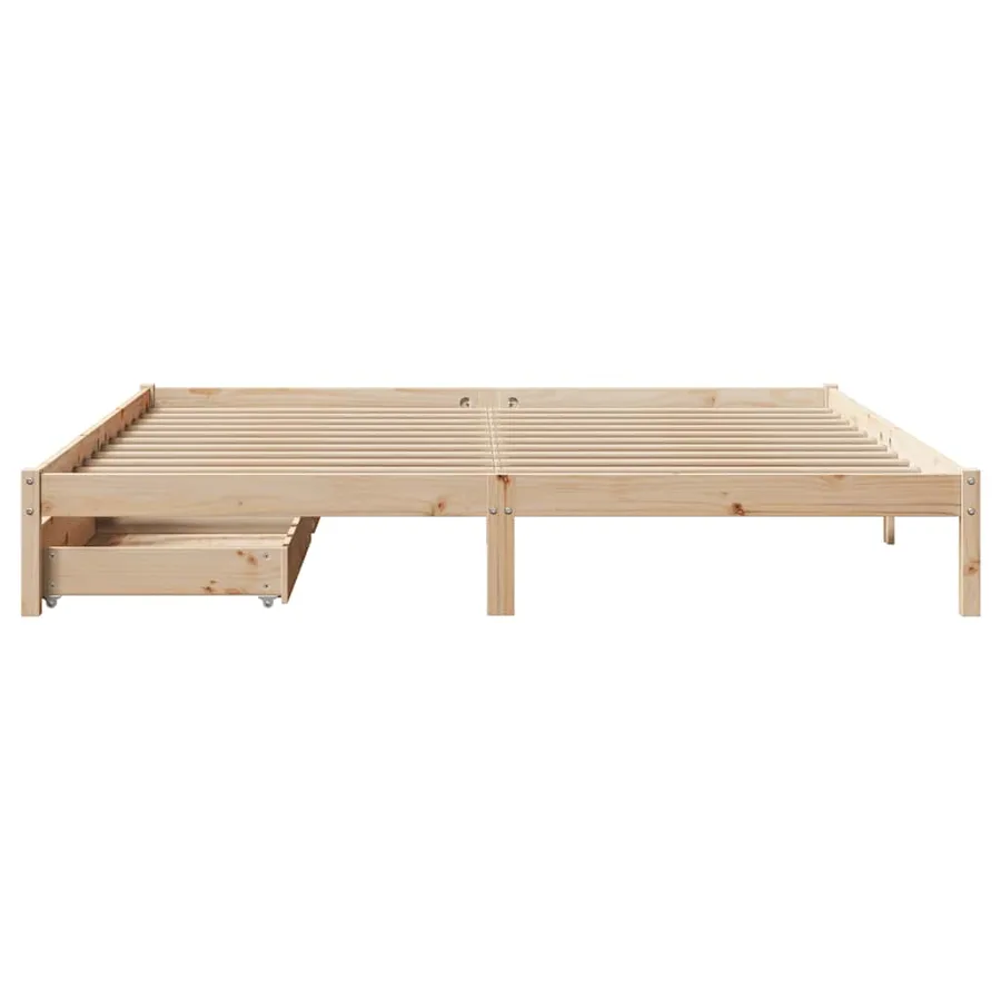 Cadre de lit sans matelas 180x200 cm bois massif de pin - 4