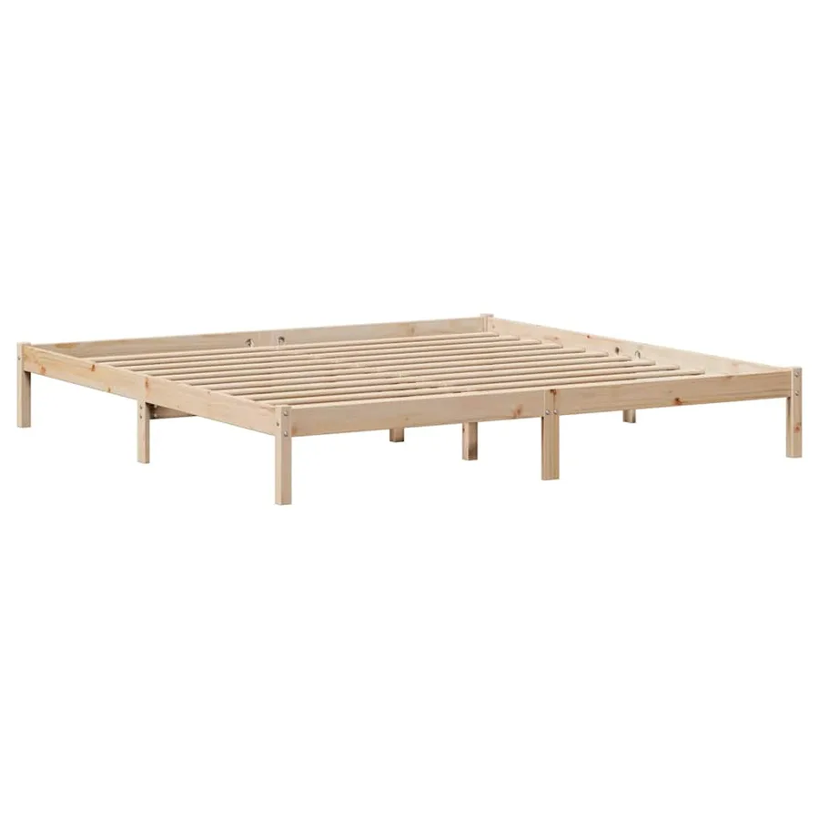 Cadre de lit sans matelas 180x200 cm bois massif de pin - 7