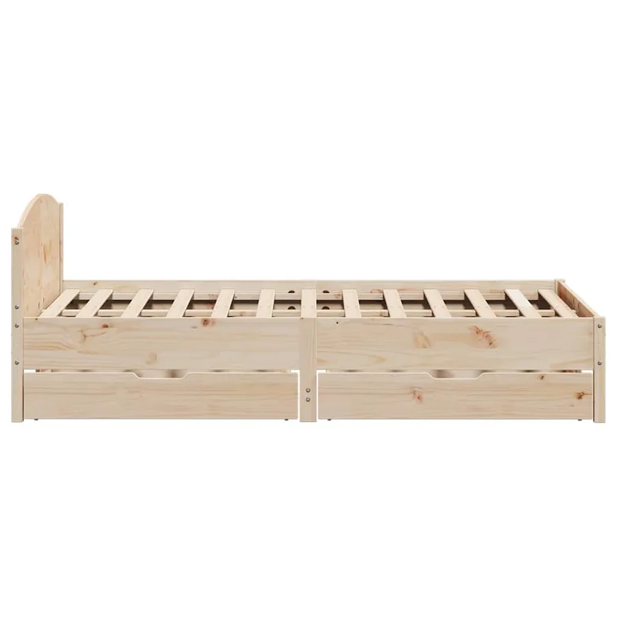 Cadre de lit sans matelas 160x200 cm bois massif de pin - 7
