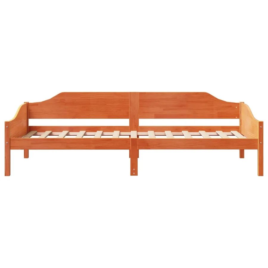 Cadre de lit sans matelas cire marron 80x200 cm bois pin massif - 5
