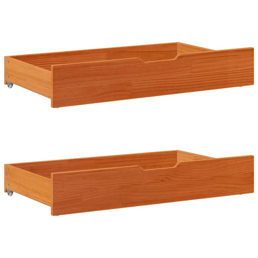 Cadre de lit sans matelas cire marron 180x200cm bois pin massif - 6